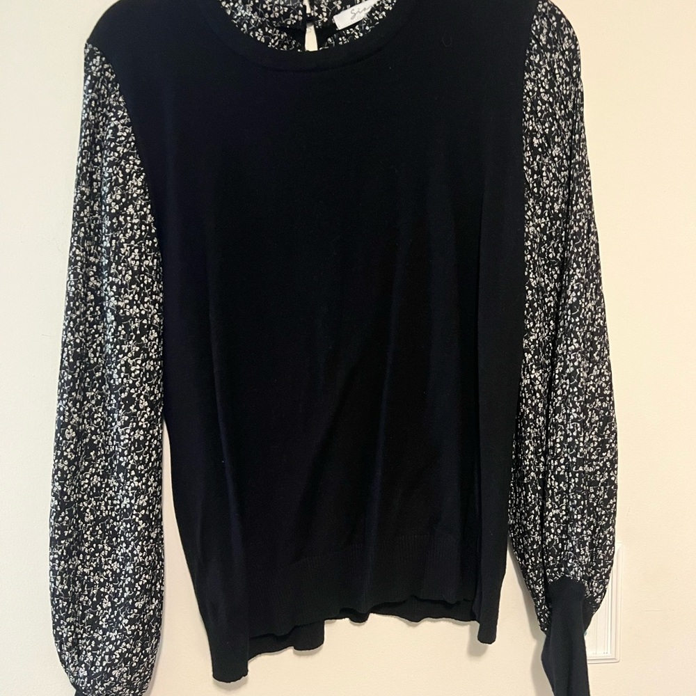 Siani Milano Blouse Floral Print Puff Sleeves
